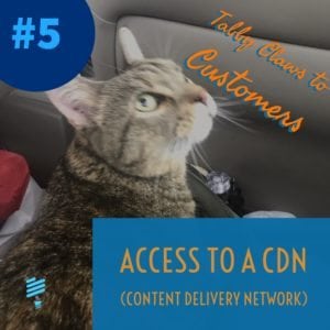 Creative Cat says you need access to a CDN Tabby Claws to Customers