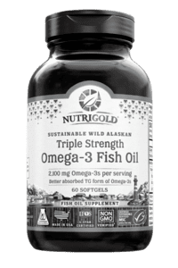 Bottle of Nutrigold Omega-3 Fish Oil