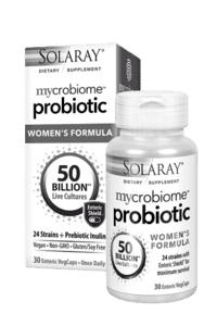 Bottle of Solaray Women's Probiotics Supplements