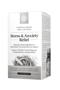 Bottle of Solgar Stress & Anxiety Relief